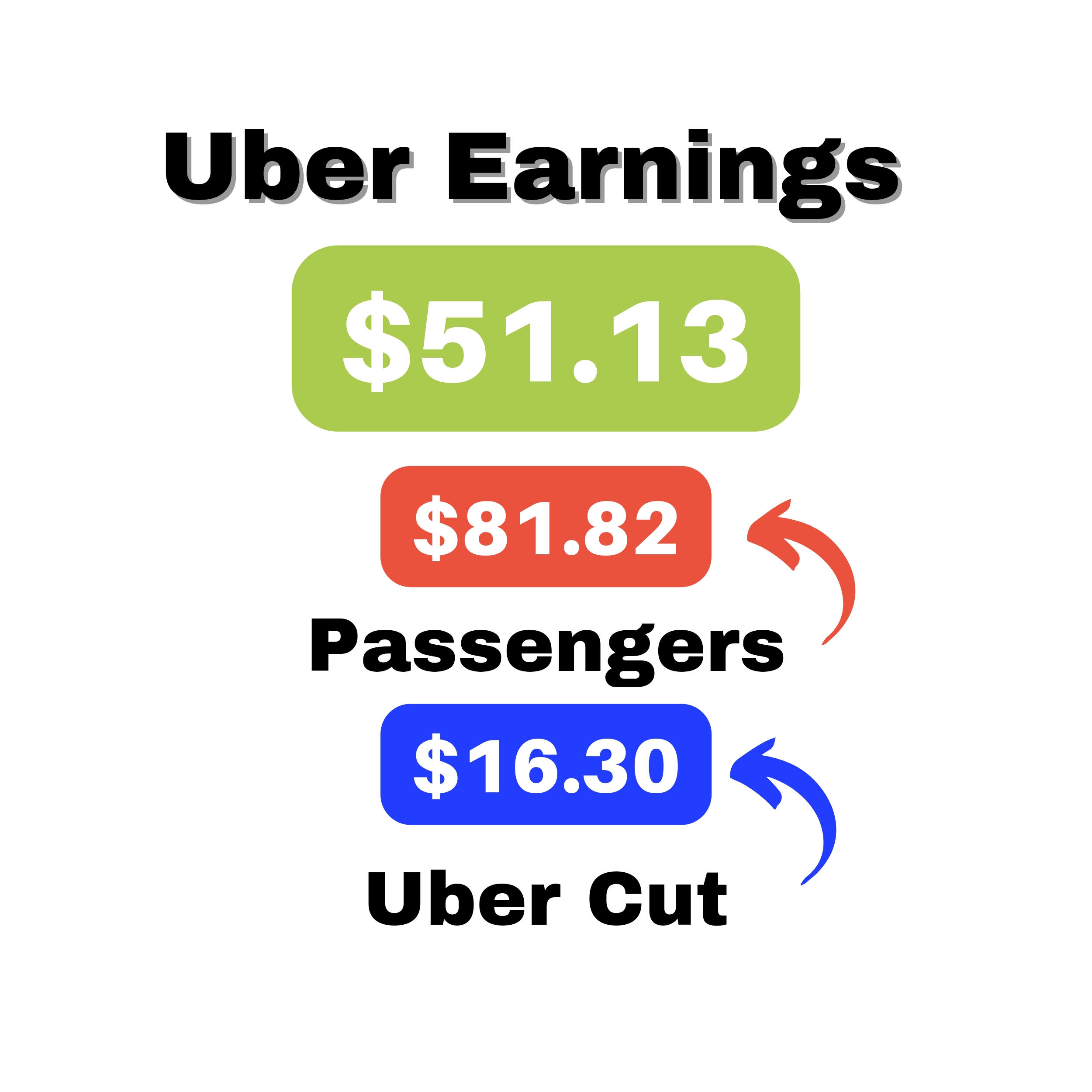 uber driver app earnings 51 dollars